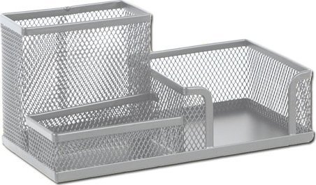 OEM Organizer na biurko z siatki 3 komory srebrny