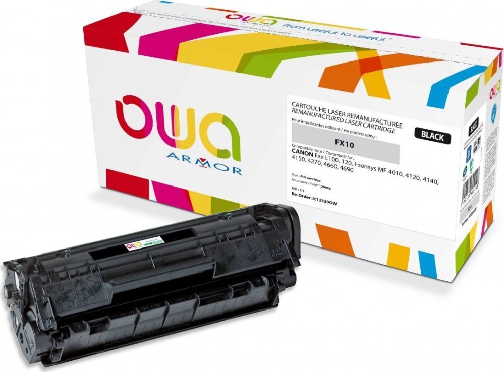 Toner Armor Toner OWA Armor do CANON Fax L100, 120 I-sensys MF 4010, 4120, 4140, 4150, 4270, 2000 stron, FX10, czarny/black (FX-10)