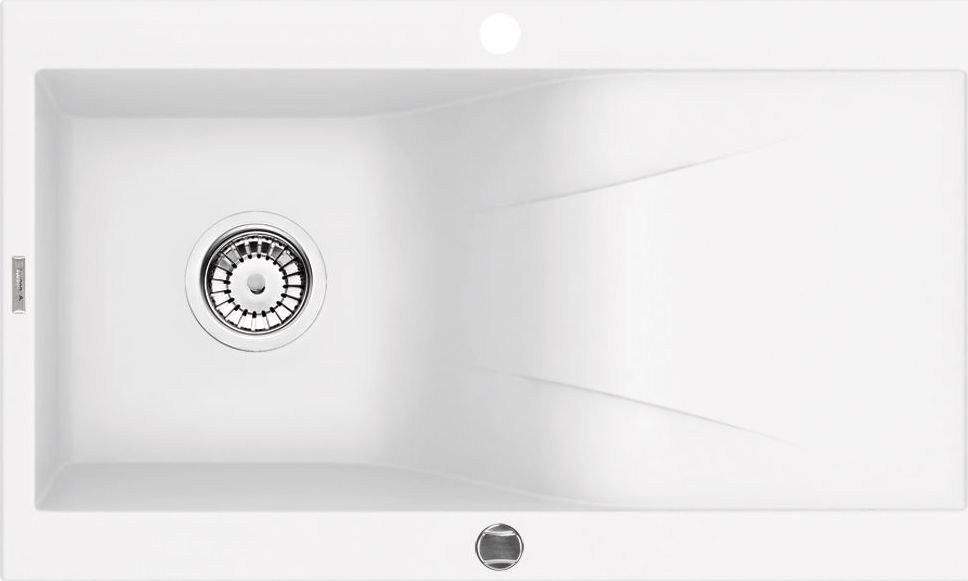 Zlewozmywak Deante . RAPSODIA ALABASTER GRANIT 1-K Z/O 860x500x210, 3,5" + OSPRZĘT SPACE SAVER