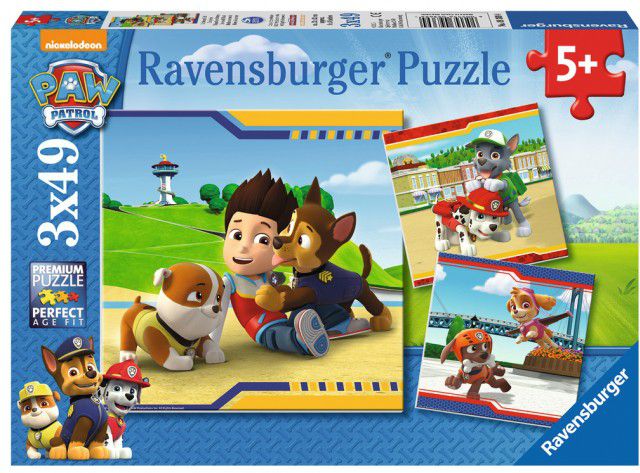 Ravensburger Puzzle 3w1, Psi Patrol - Najlepsi Przyjaciele (RAP 093694)