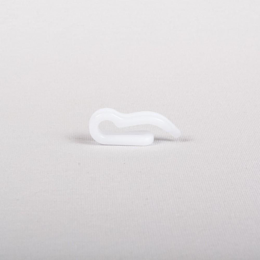 HOOK DOUBLE PLASTIC WHITE (30)