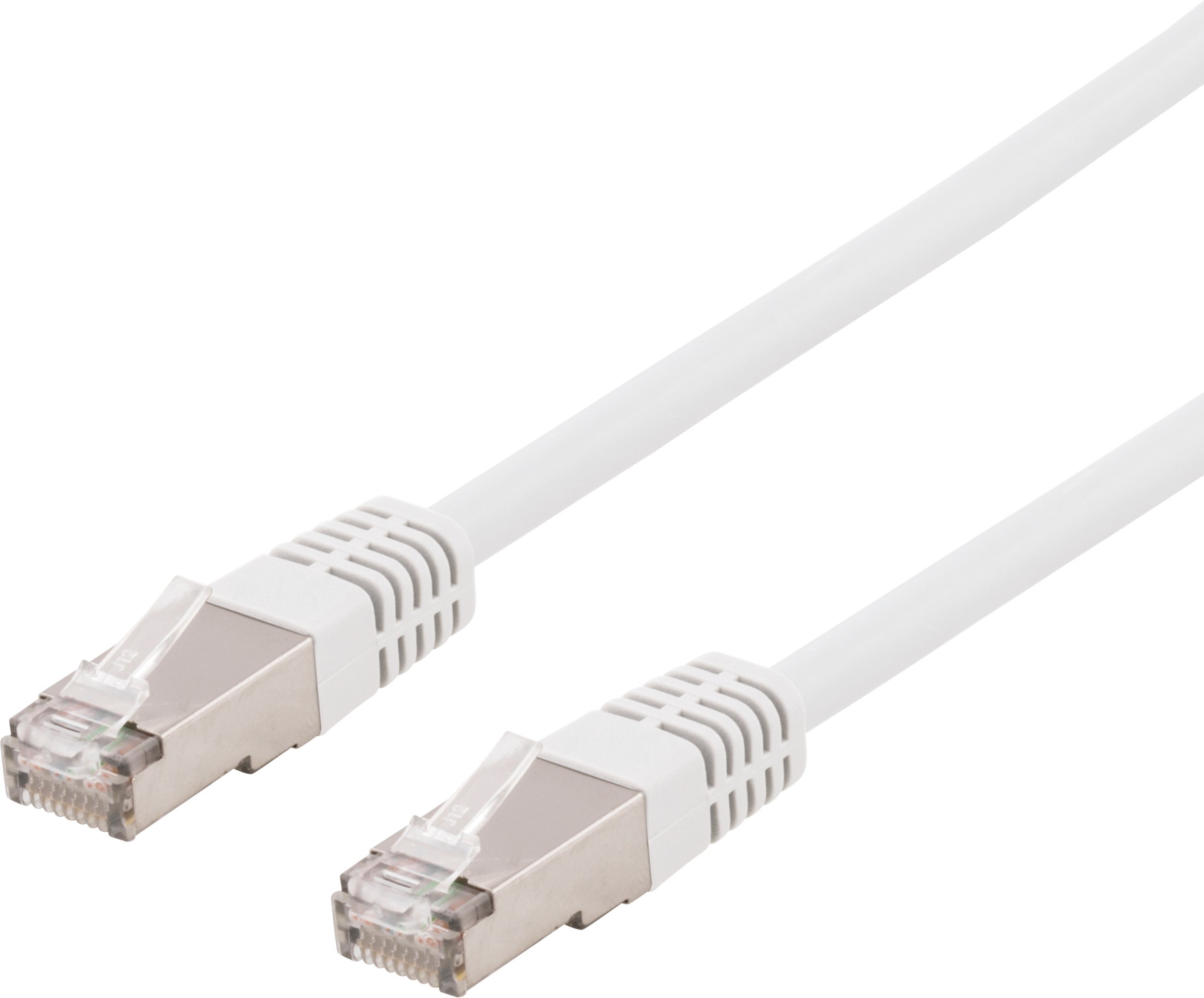 U/FTP Cat6a patch cable, LSZH, 0.3m, white