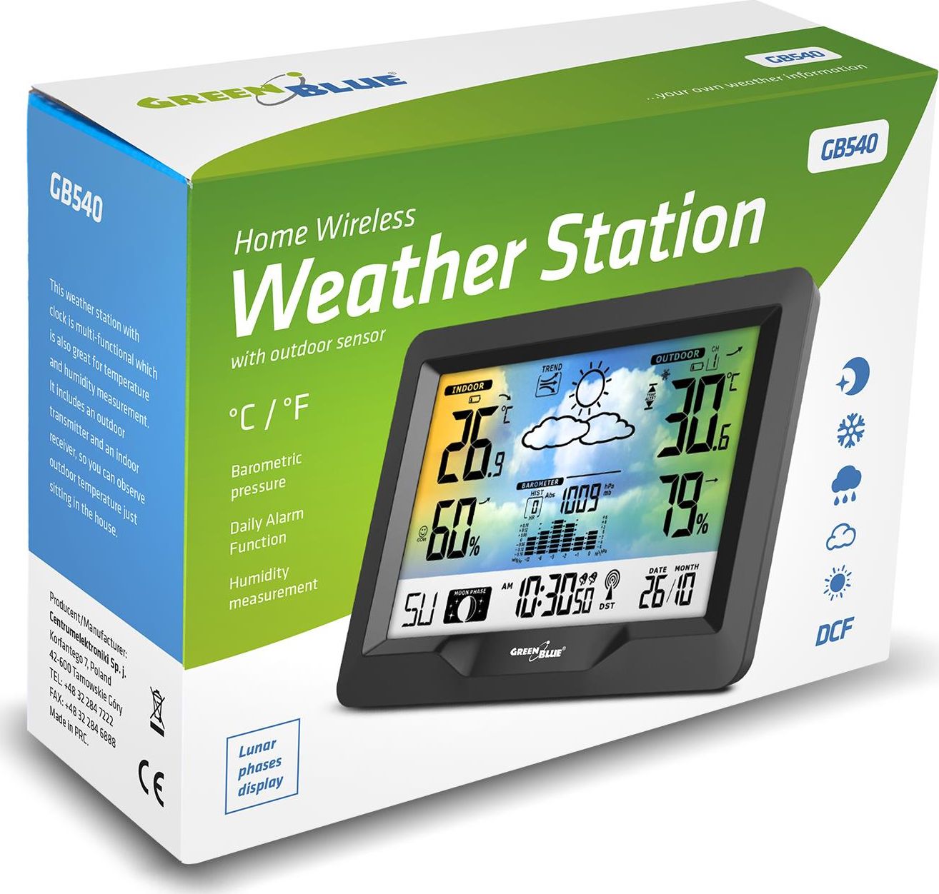Stacja pogodowa GreenBlue GB540