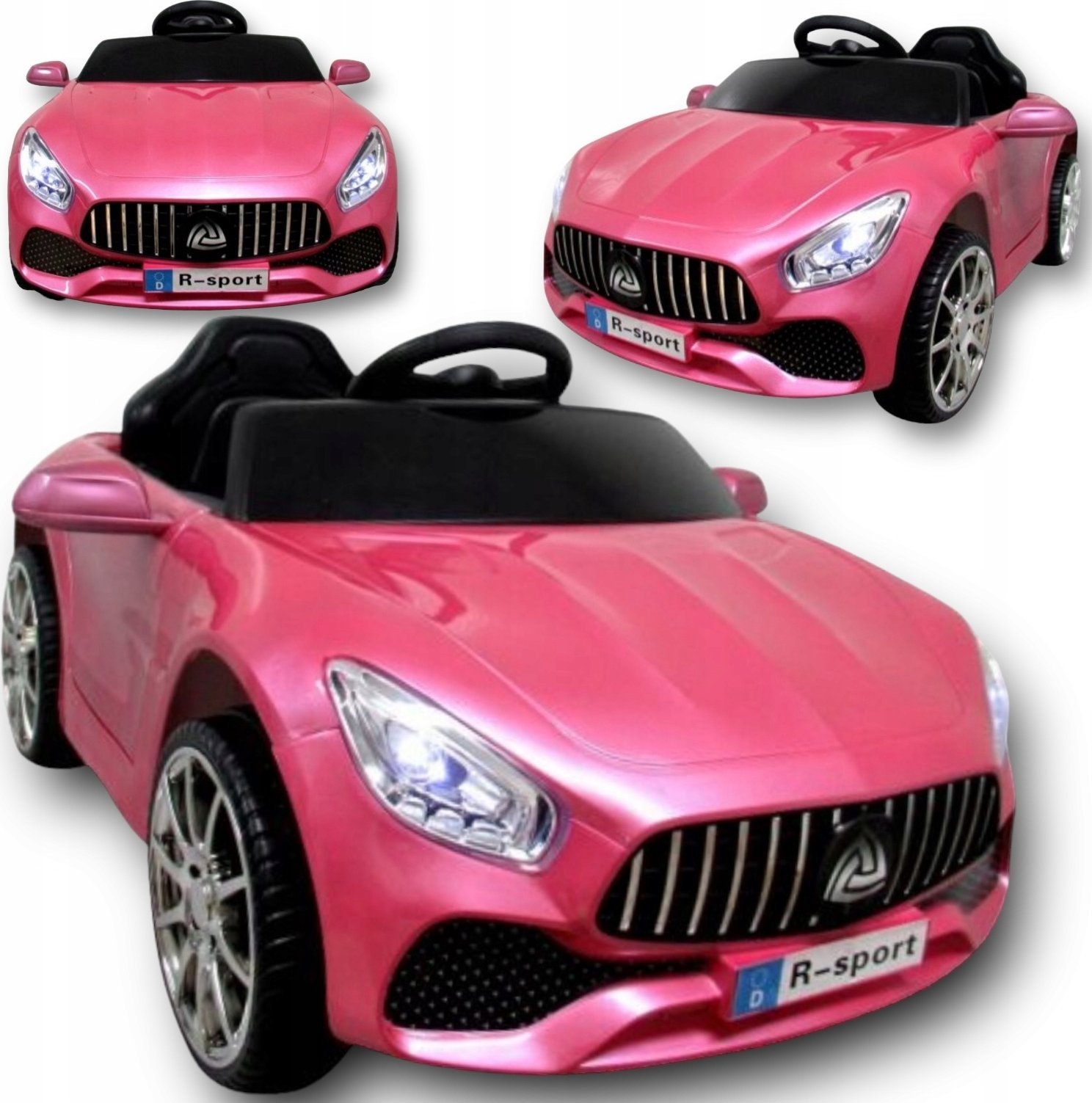 Auto na akumulator dla dzieci CABRIO C5 Różowe Lakierowane