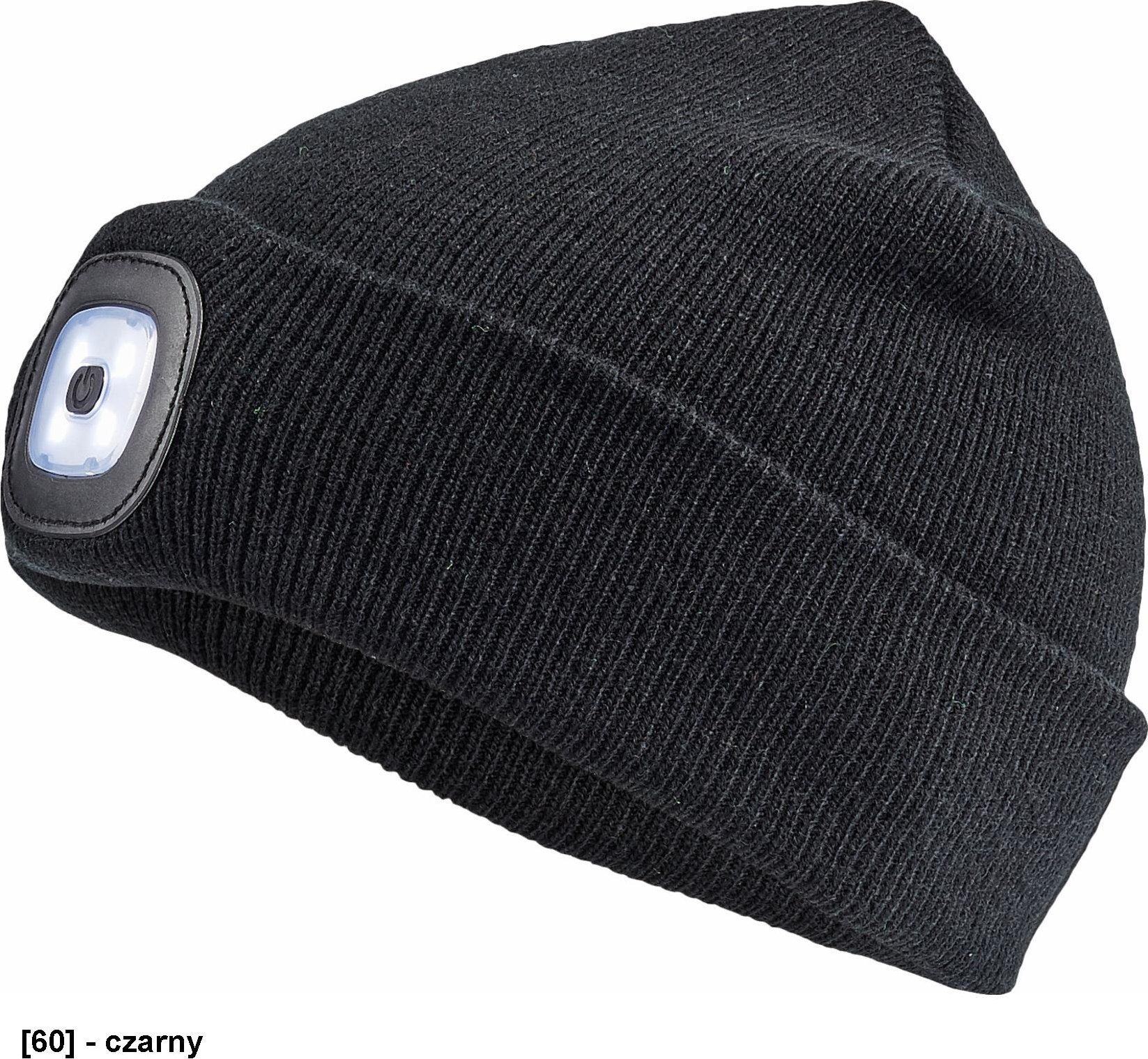 CERVA DEEL LED - czapka ze zintegrowaną lampą - czarny