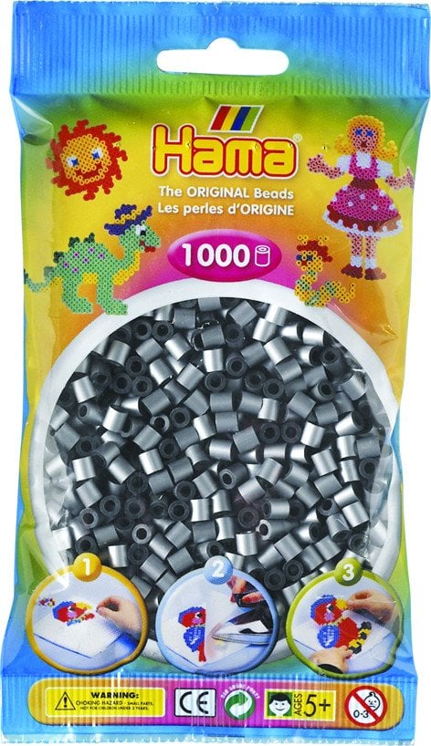 Hama Midi-Perlen 1000 Stück Silber - Nr. 207-62
