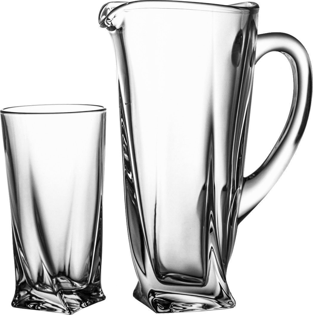 Crystal Julia Crystal Julia Dzbanek i 6 sztuk szklanek wysokich do soku