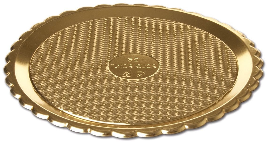 Plastmasas paplates zelta krasa komplekts 2 gab. Easy Bake O28cm 8006043008739