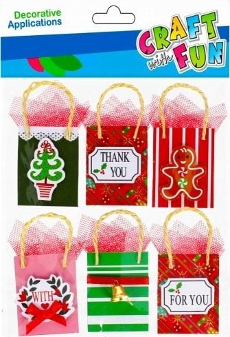 Craft with Fun OZDOBA BN NAKLEJKI PREZENT 6SZT CF PBH 12/144