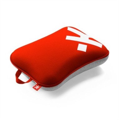 Skross Travel Pillow, Red, Adults, Unisex, Polyurethane, Cotton/Polyester, Bus, Car, Plane
