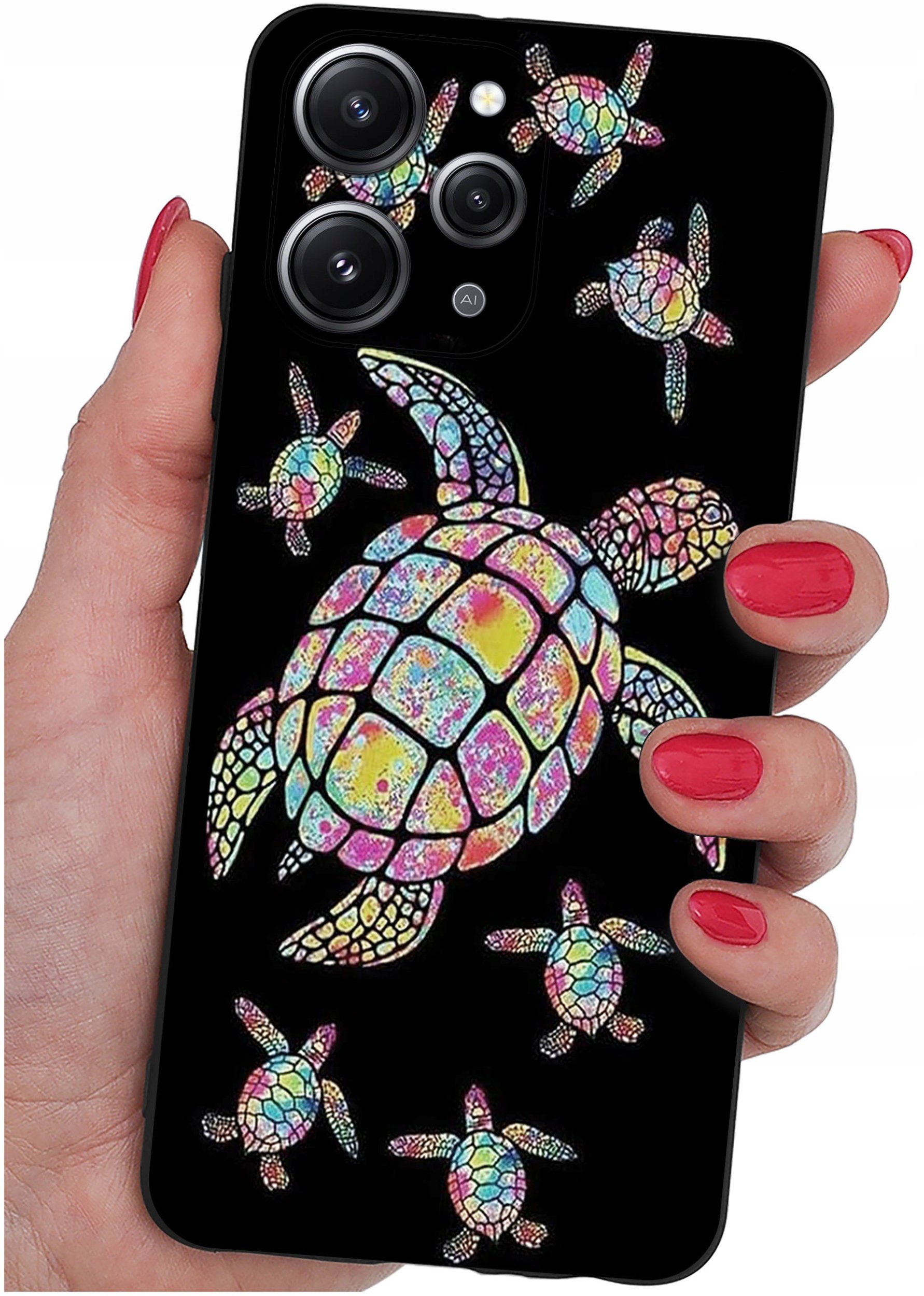 Etui do Xiaomi Redmi 12 4G WZORY |SILIKONOWE MATT CASE + SZKŁO 9H