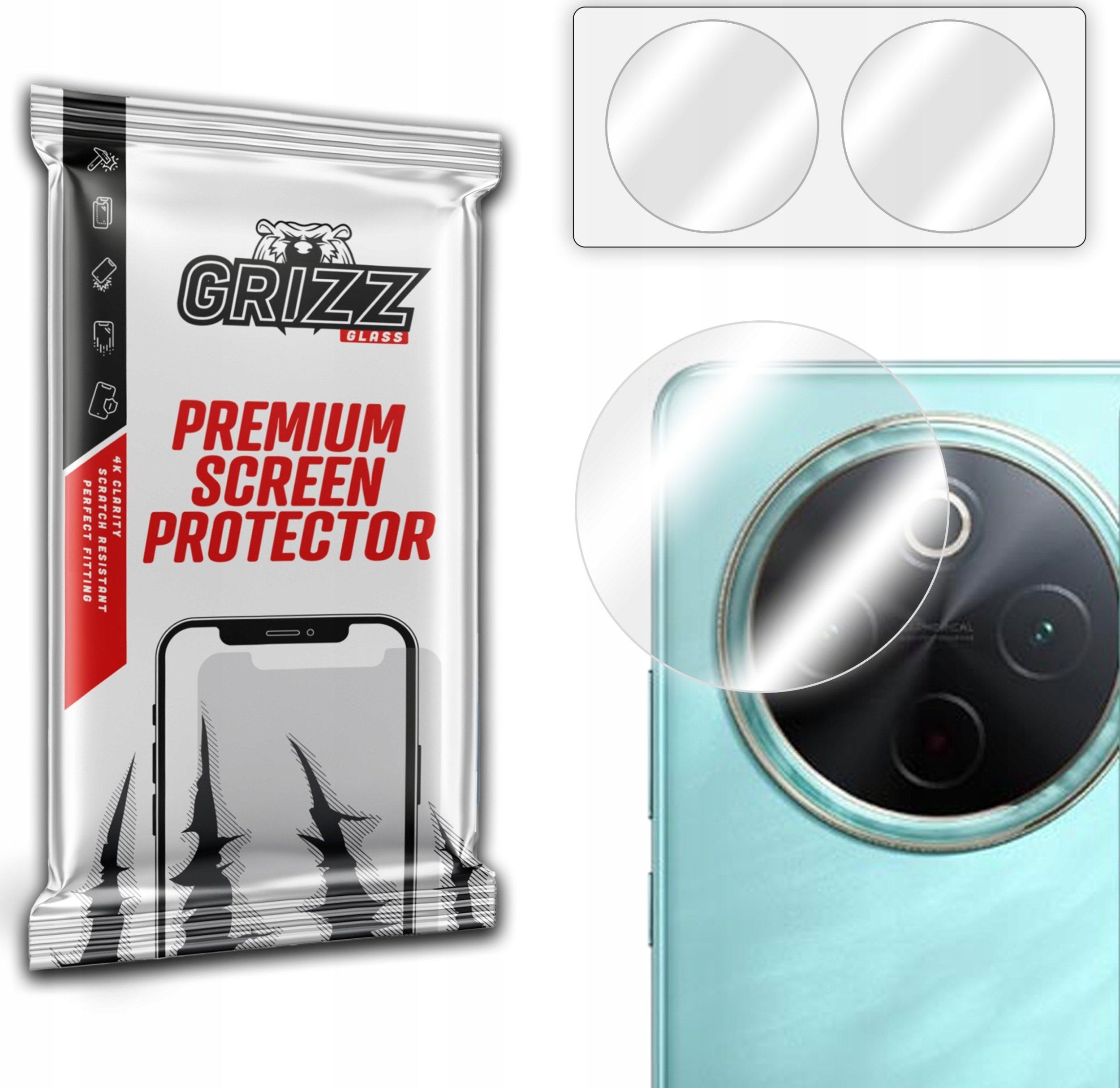 GrizzGlass Szkło na aparat GrizzGlass HybridGlass Camera do Vivo Y300 Pro