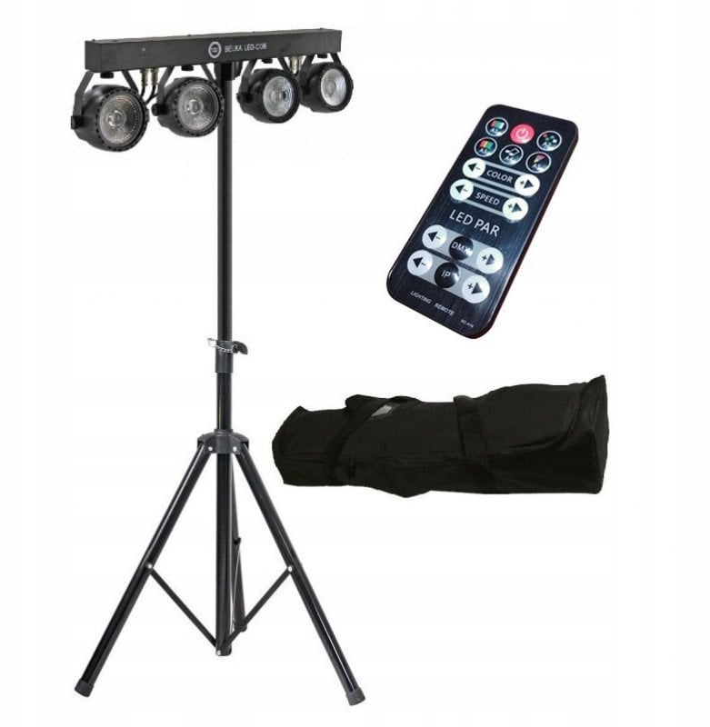 LIGHT4ME BELKA LED COB PAR 4x30W statyw pokrowiec