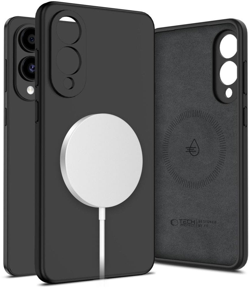 TECH-PROTECT LIQUID SILICONE MAGSAFE GALAXY S25 EDGE BLACK