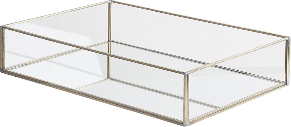 Beliani Taca dekoracyjna lustrzana srebrna GRENOBLE