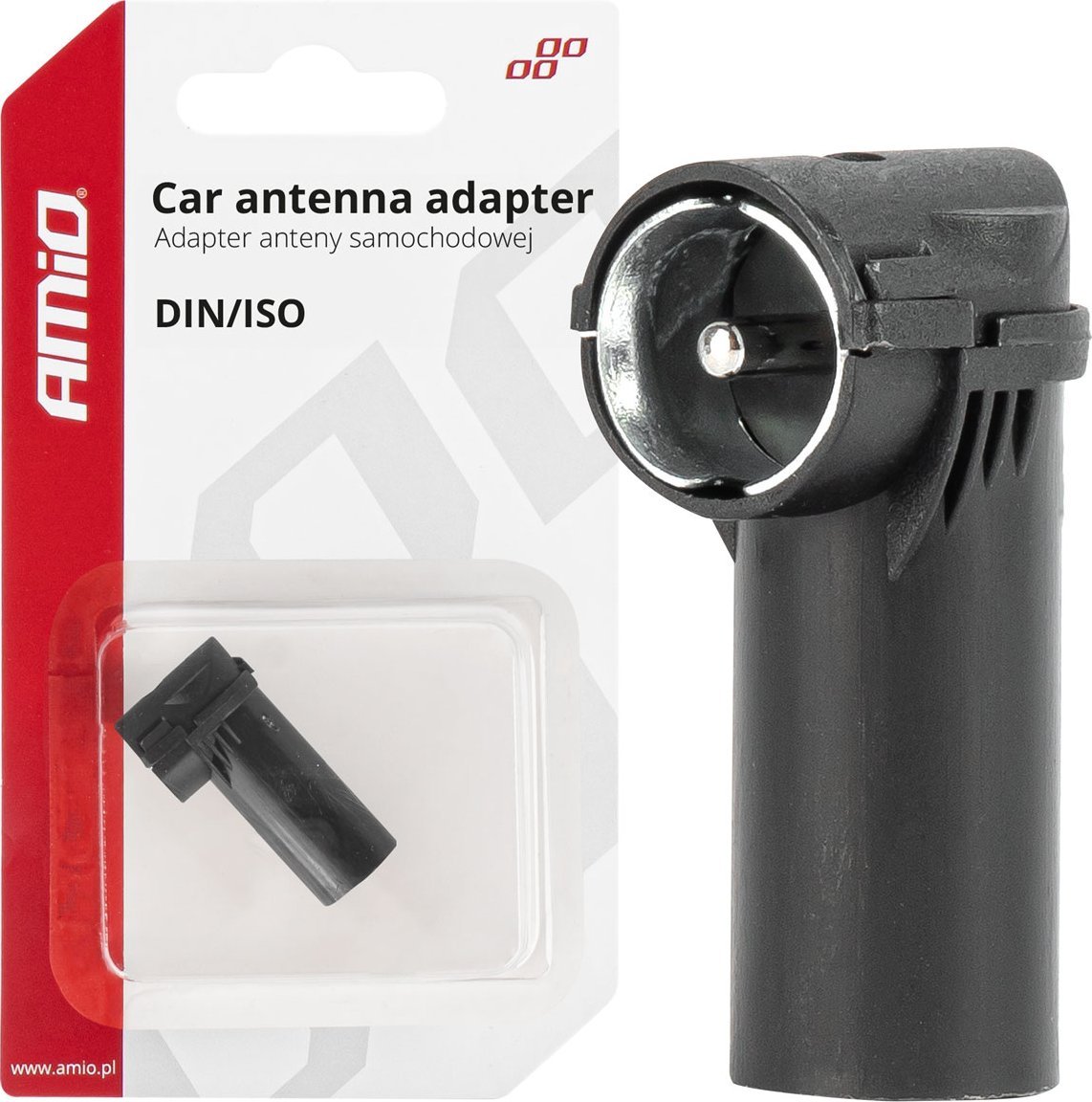 AMiO Adapter antenowy redukcja wtyk din iso kątowy amio-03968