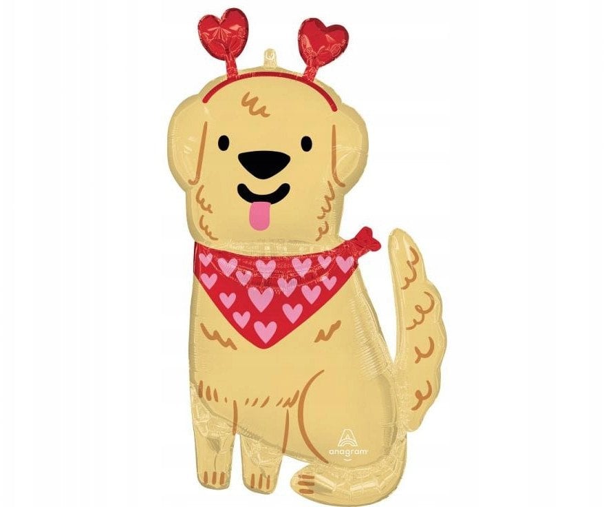 Balon foliowy Walentynkowy Piesek