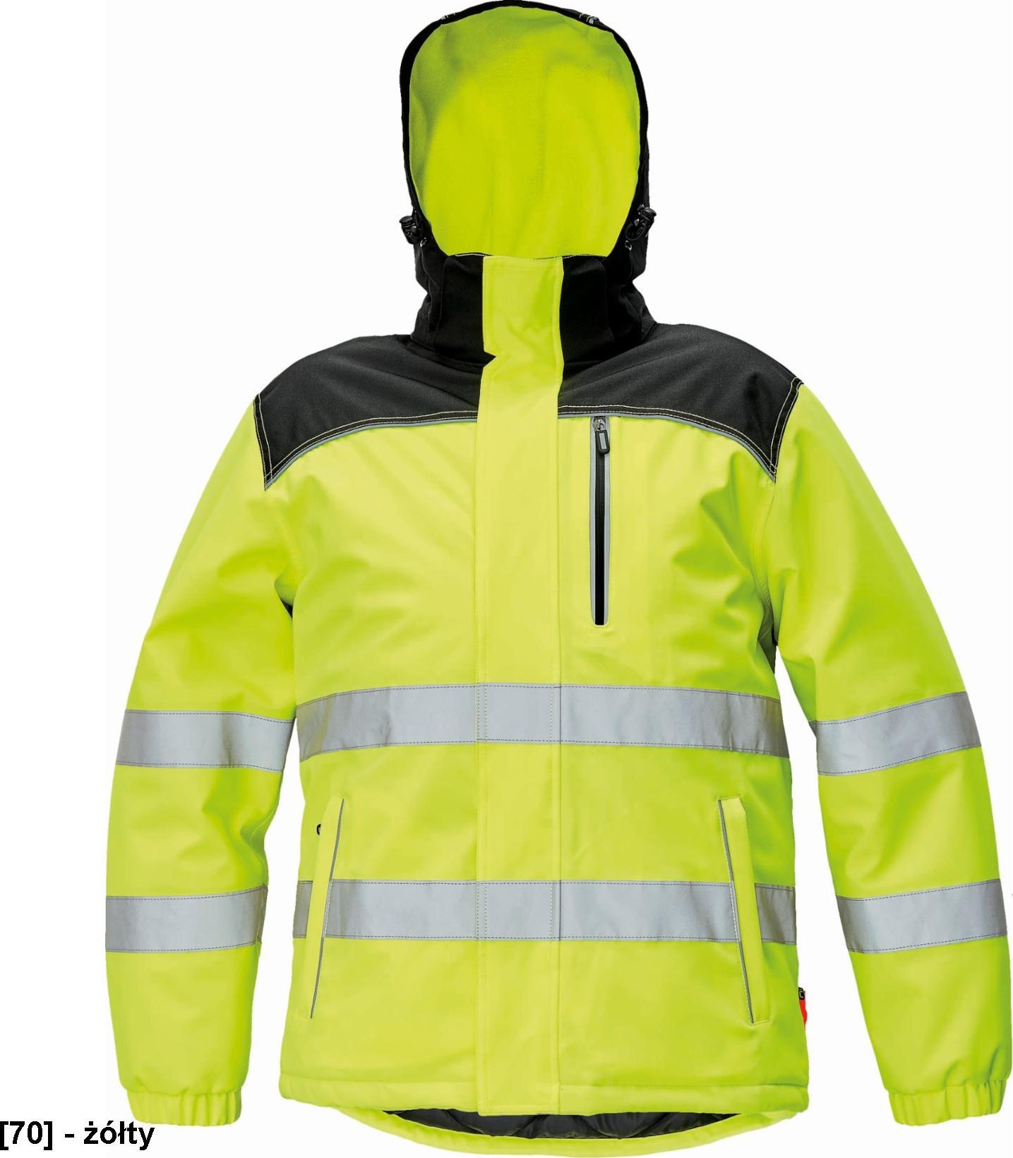 CERVA KNOXFIELD HI-VIS - kurtka zimowa, 100% poliester, - żółty, rozm. L
