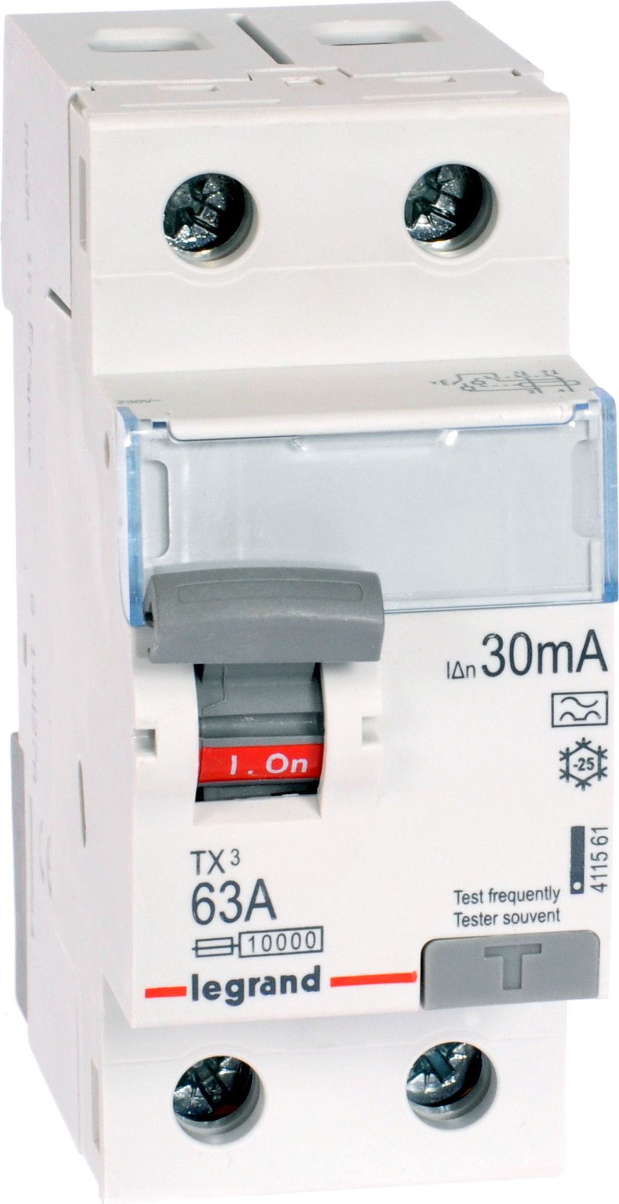 Legrand Wyłącznik różnicowo-prądowy 2P 63A 0,03A typ A P302 TX3 (411561)