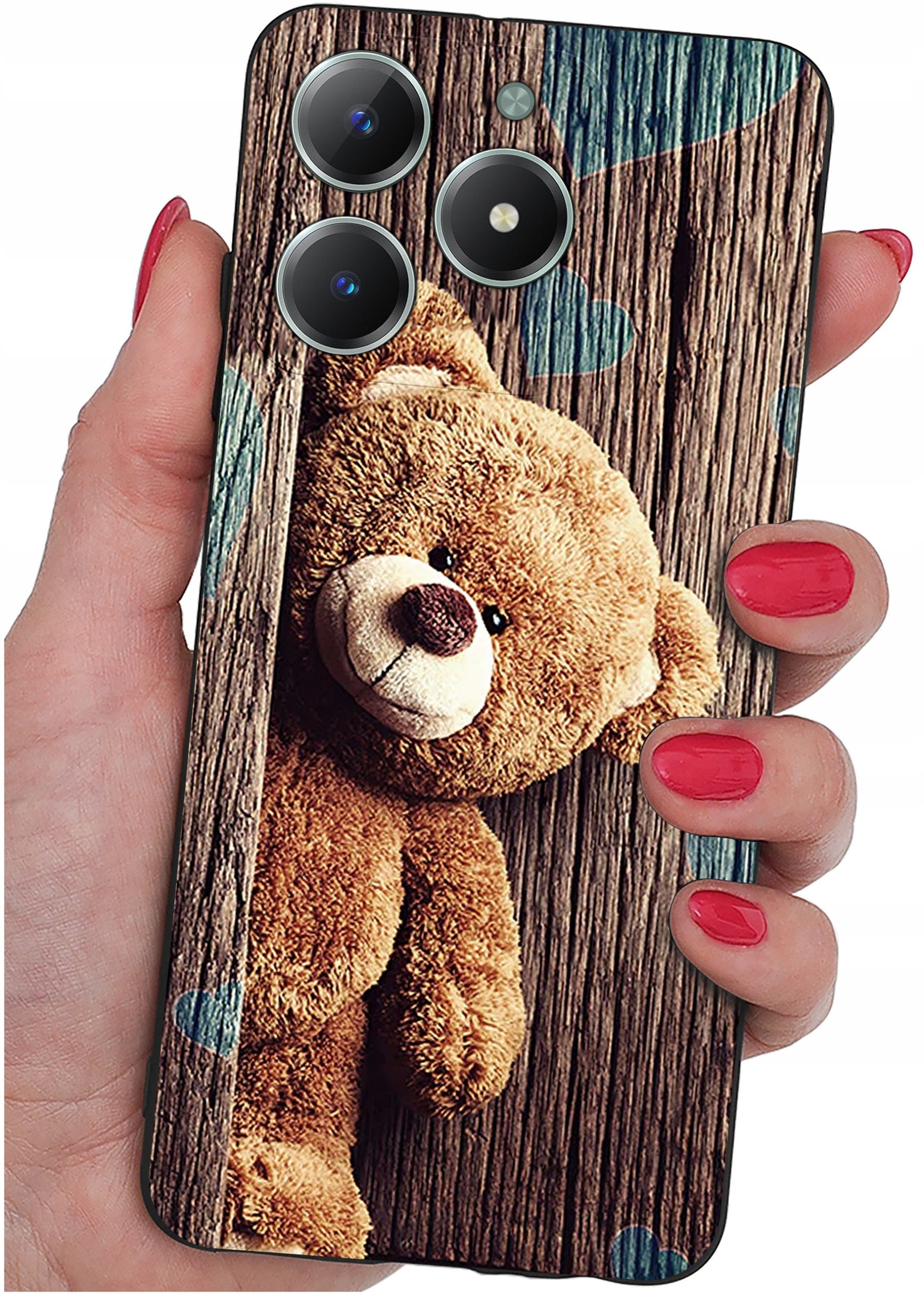 Etui do Realme C61 | C63 WZORY |SILIKONOWE MATT CASE + SZKŁO 9H