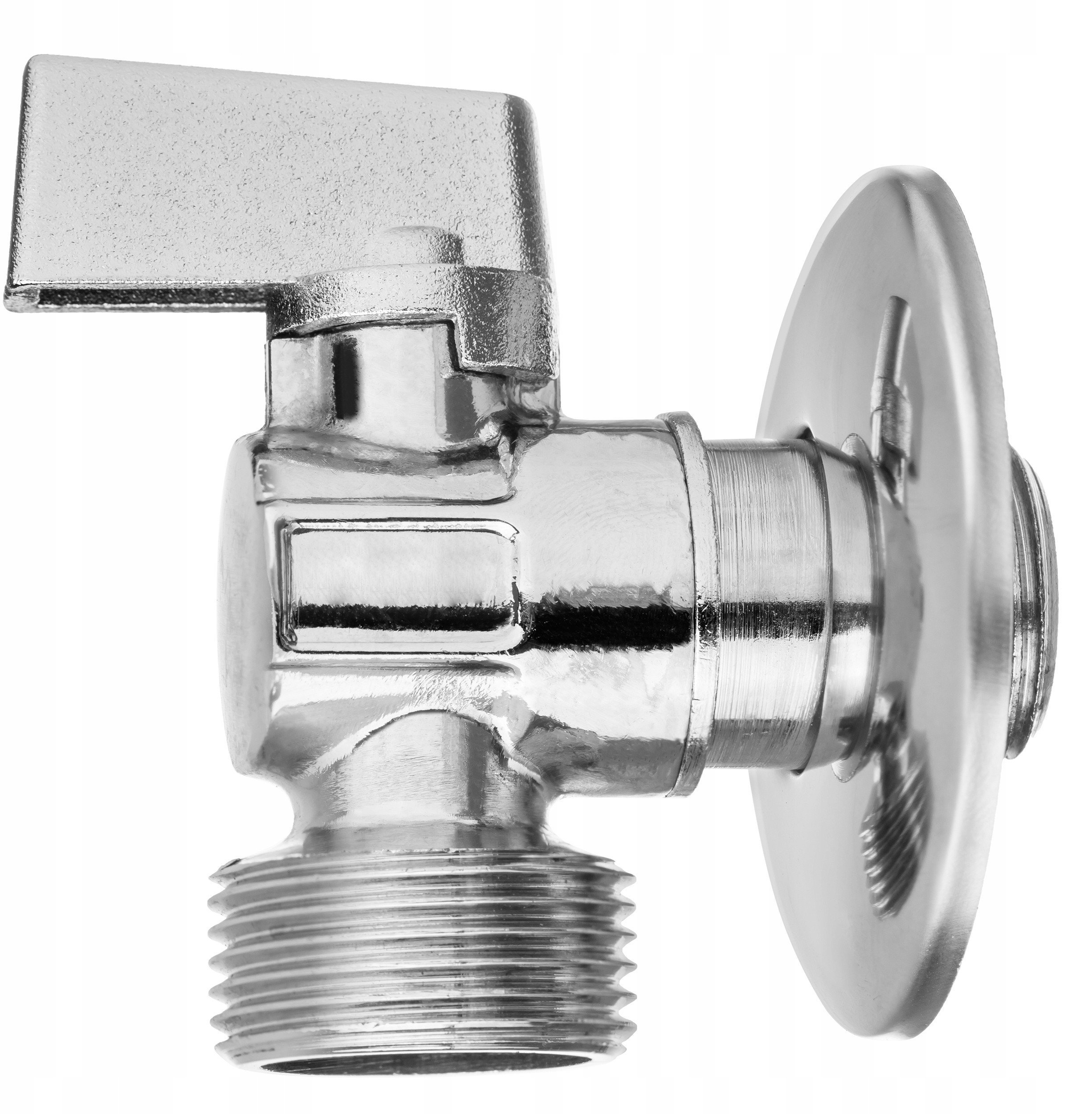 Invena zawór kulowy odcinający z metalowym pokrętłem do baterii, dolnopłuka lub pralki 1/2"x3/4", chrom ZW-11-020-L