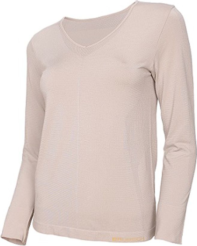 Brubeck Koszulka damska z długim rękawem COMFORT NIGHT r.S beżowa (LS12910)