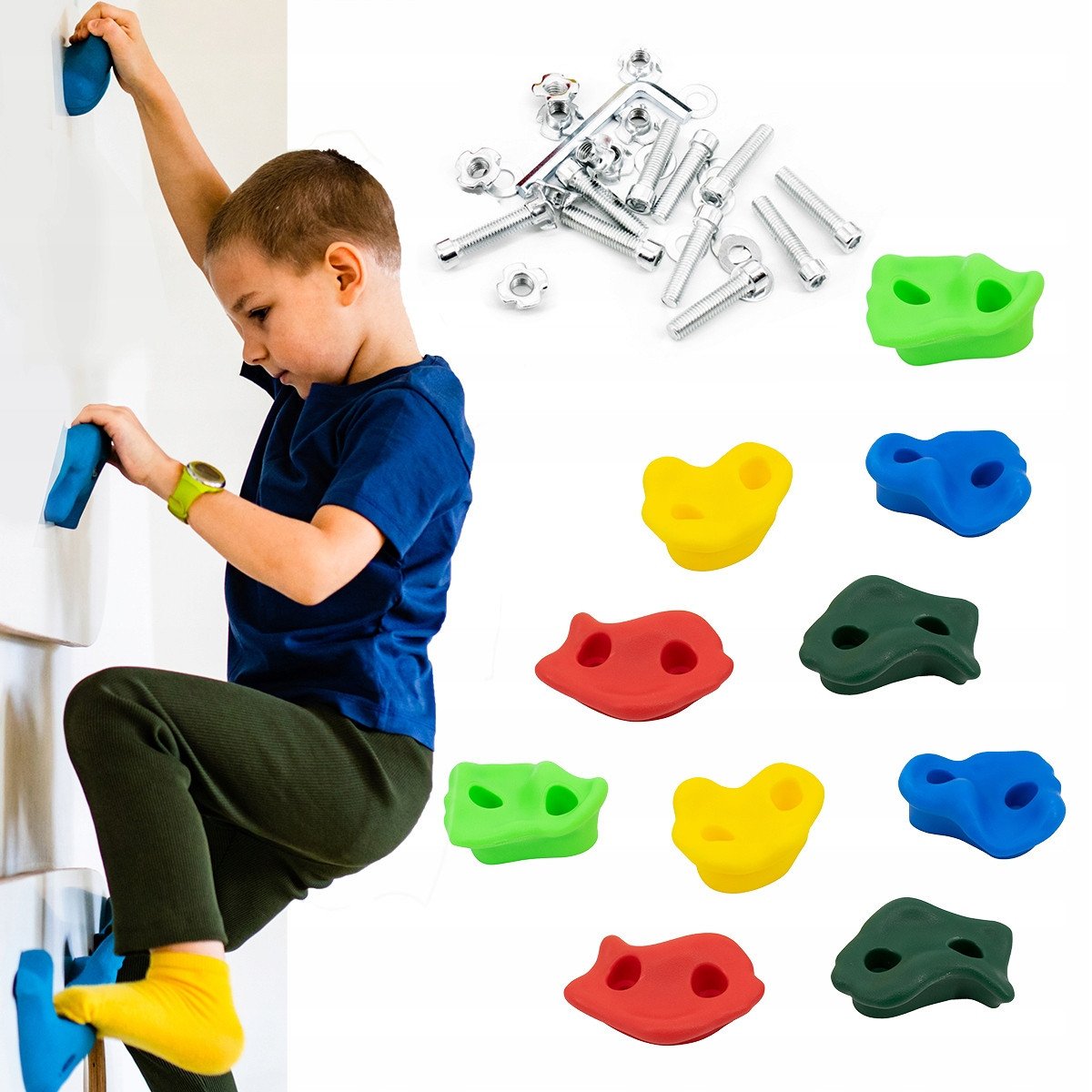 Zestaw Kamieni Do Wspinaczki 10 sztuk + śruby