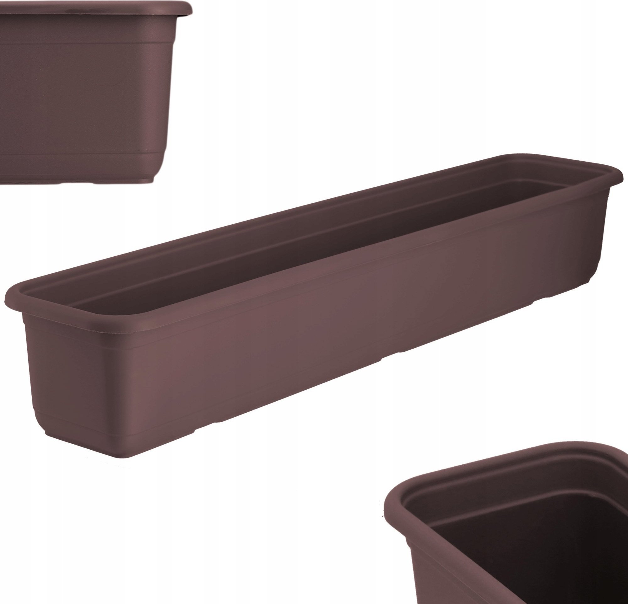 Kadax KADAX Doniczka Skrzynka Balkonowa 80cm Brązowa