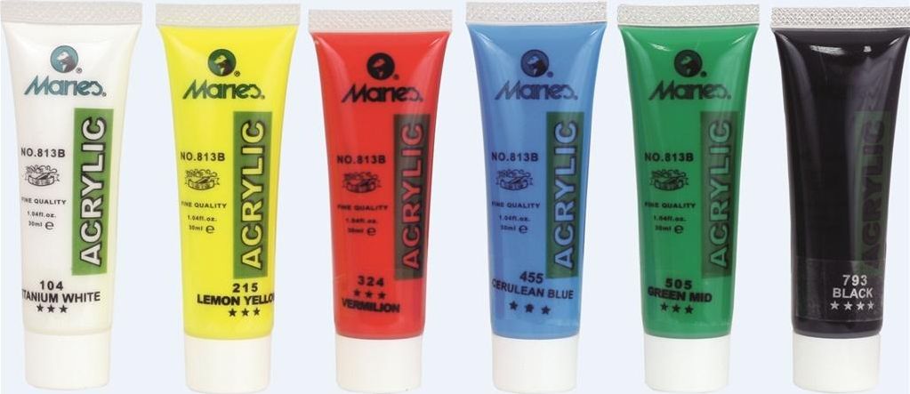 Maries Farby akrylowe 6 kolorĂłw w tubce 30 ml