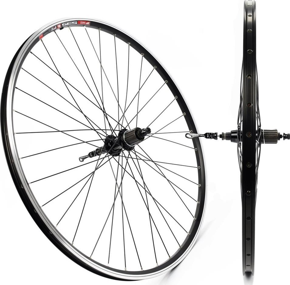 DT Swiss Tylne koło rowerowe 28", 36 szprych, Novatec F362, DT Swiss 535, CnSpoke, V-brake