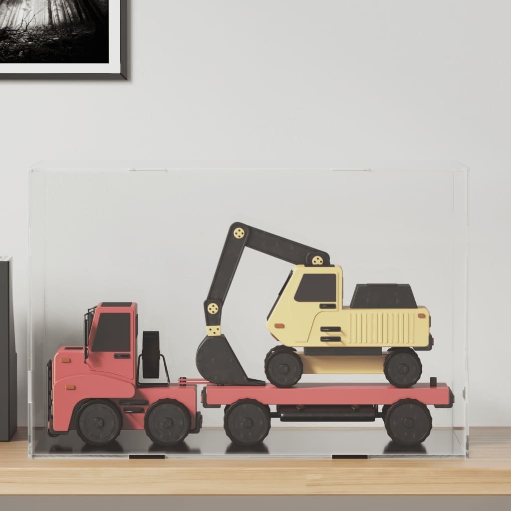 vidaXL Pudełko ekspozycyjne, przezroczyste, 56x36x37 cm, akrylowe