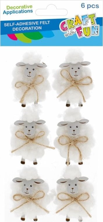 Craft with Fun OZDOBA DEK FILC BARANEK SPRZYL 6SZT CF PBH12/144