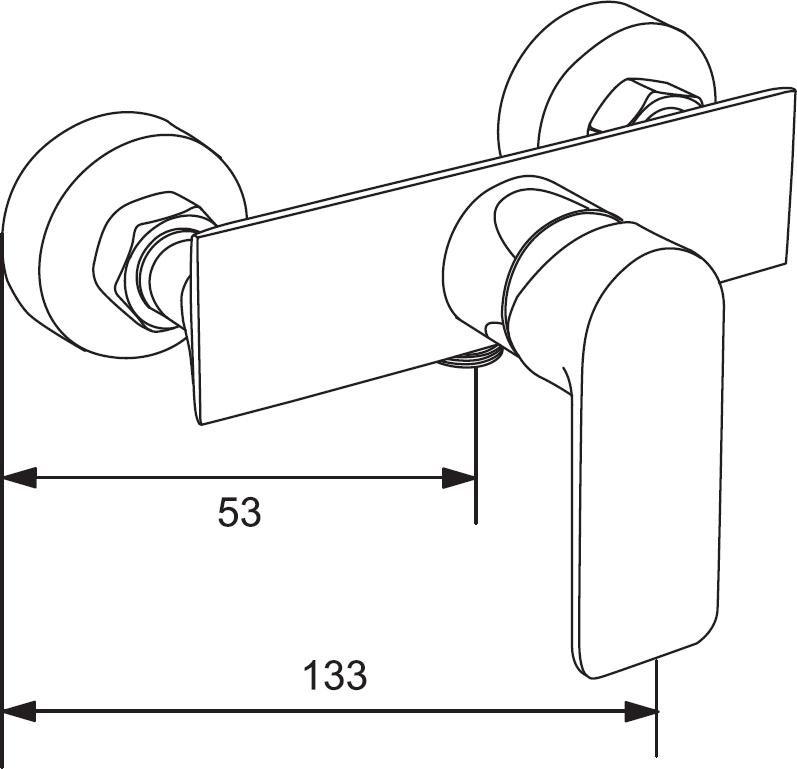 Zestaw prysznicowy Mexen Mexen Sven zestaw prysznicowy natynkowy z deszczownicą i baterią prysznicową Alexa, chrom - 71240262-00
