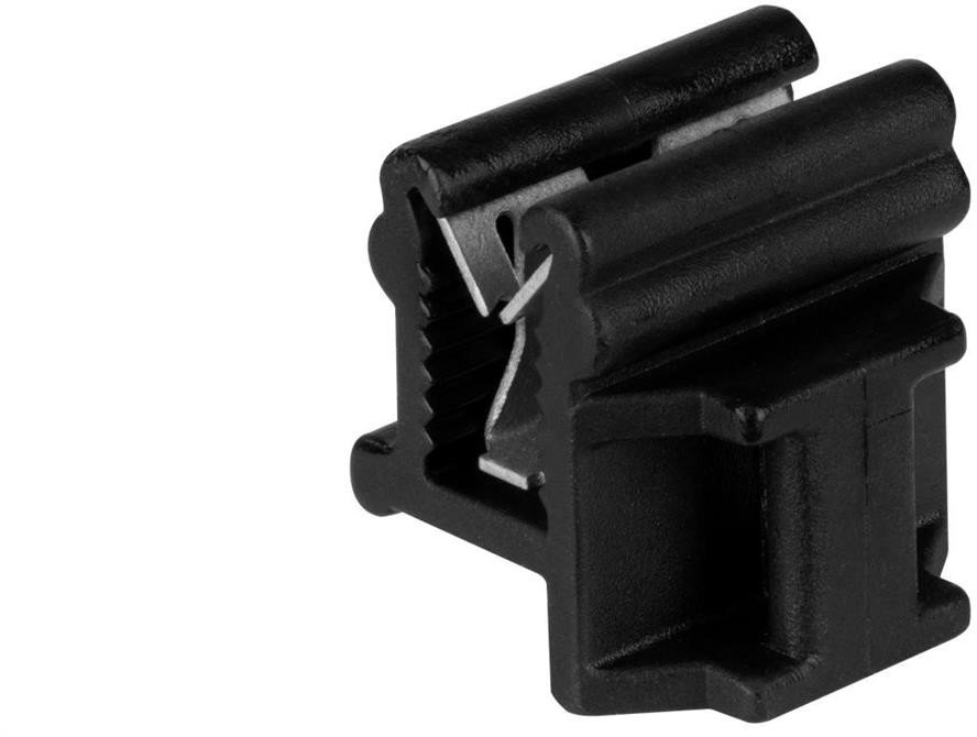Uchwyt kablowy PTBLK do montażu wiązki kabli prostopadle do ścianki blachy 0,7-3,0mm czarny 100szt