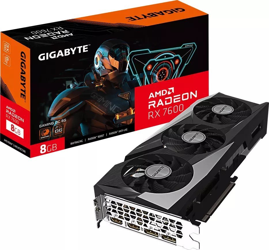 Karta graficzna Gigabyte Radeon RX 7600 Gaming OC 8GB GDDR6 (GV-R76GAMING OC-8GD)