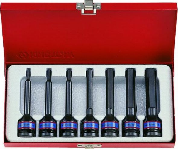 King Tony KING TONY NASADKI UDAROWE HEX 1/2" KOMPLET 8 elem. 4-14m DŁUGIE KT4457MP