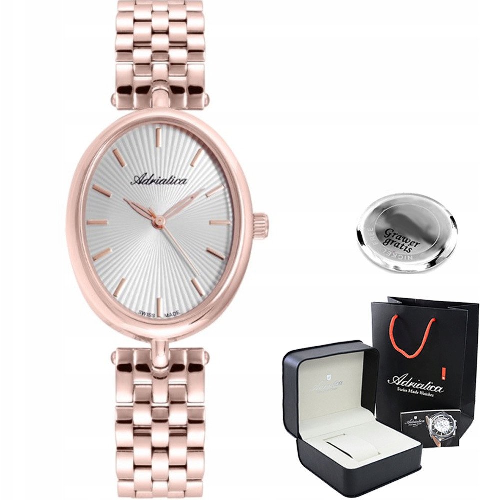 Zegarek Adriatica zegarek damski LUCY-RG z GRAWEREM