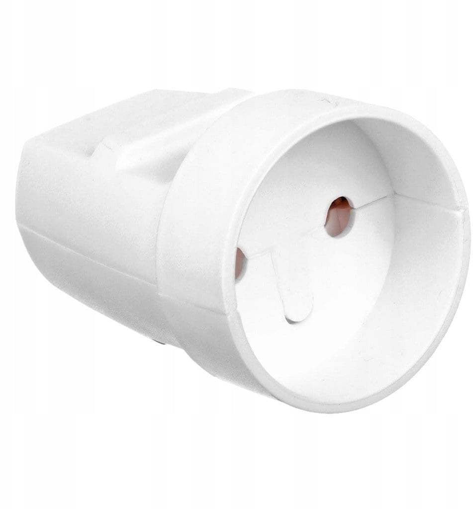 Gniazdo wtyczkowe przenośne z uziemieniem IP20 250V 16 A białe 24006