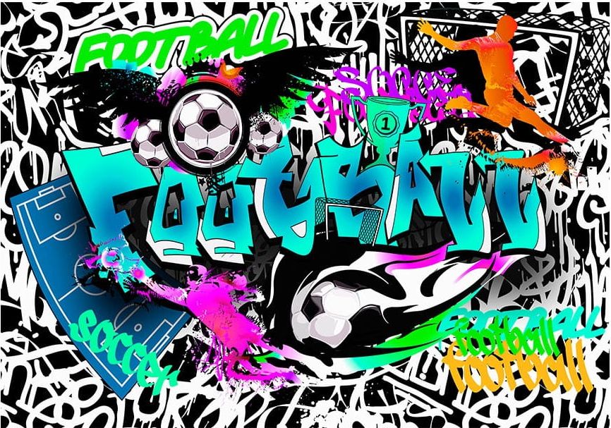 DecoNest Fototapeta - Sportowe graffiti - 200X140