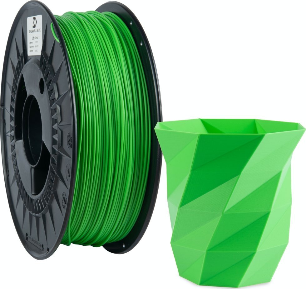 3DPower Filament 3DPower PLA MATTE 1.75mm Jasny Zielony 1kg