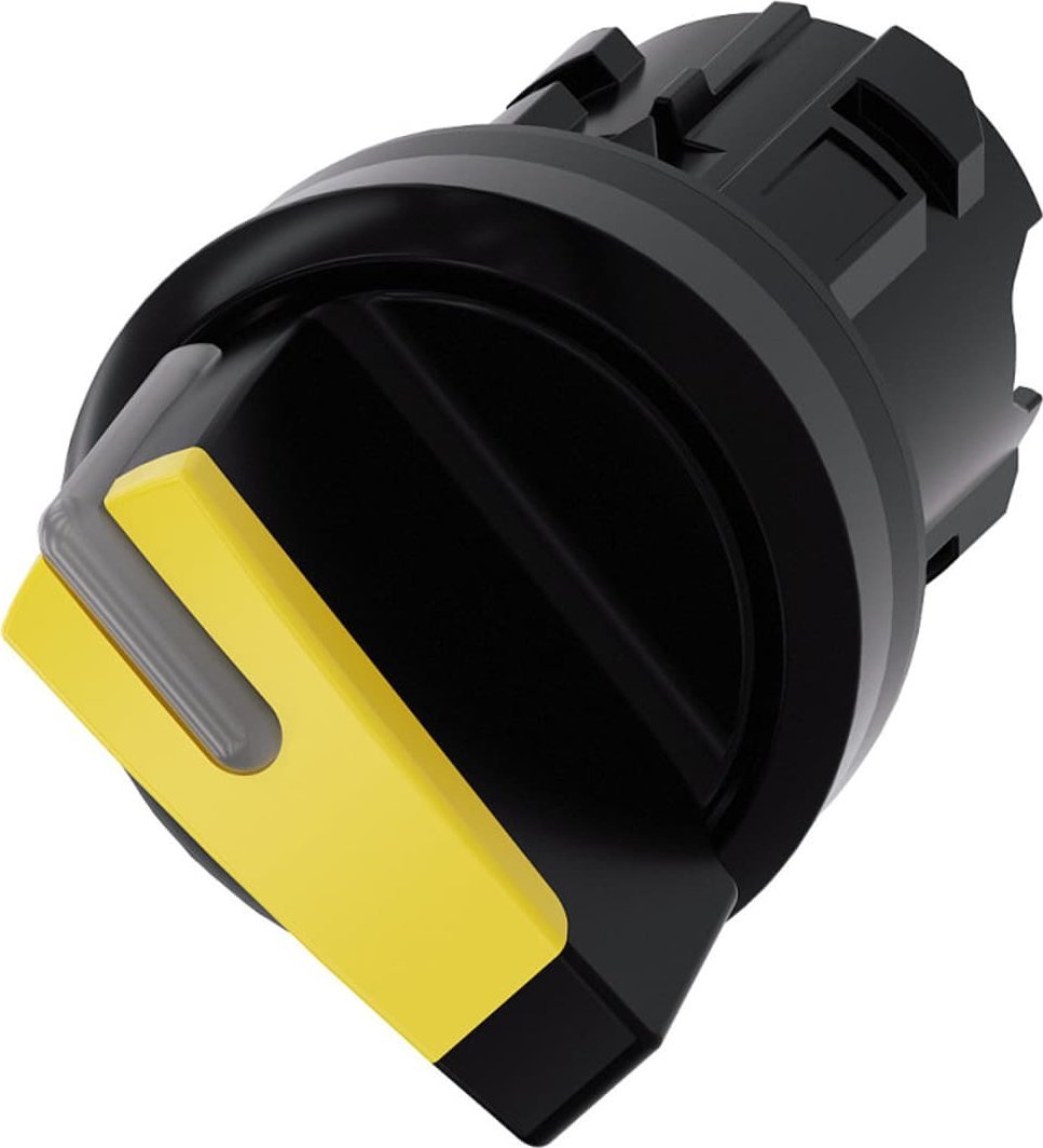 Siemens Przełącznik z możliwością podśw 22mm okrągły tworzywo czarny/żółty kr pióro 2 poz o-i 3SU1002-2BF30-0AA0