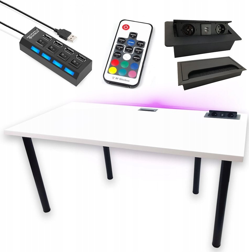 BIURKO GAMINGOWE 120x60x28 GNIAZDO USB PRODUCENT