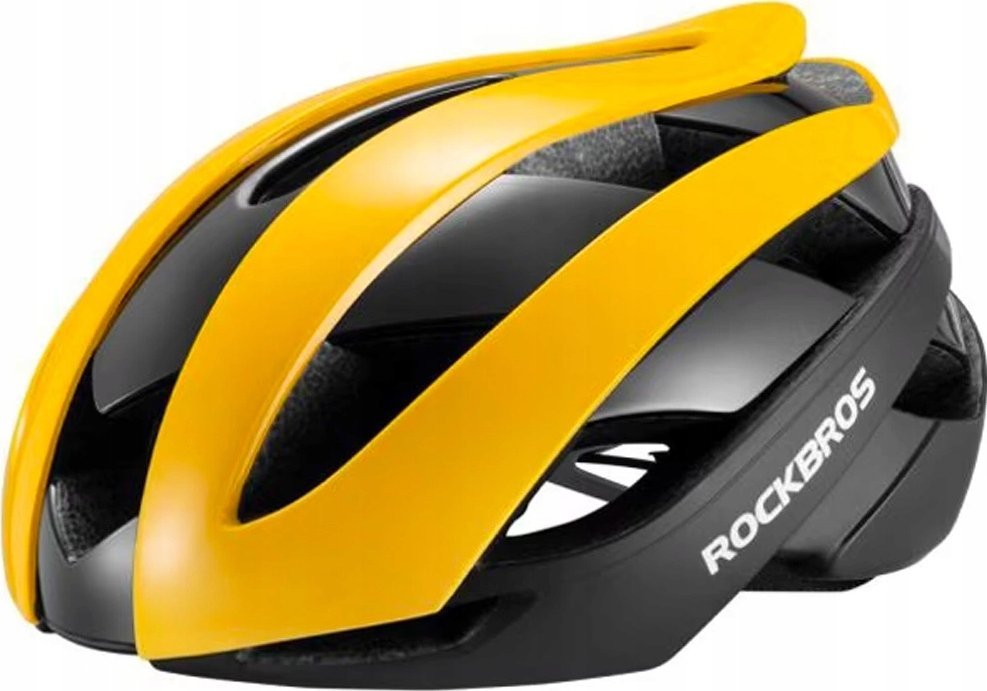 RockBros Kask rowerowy uniwersalny regulowany rozmiar M czarno-żółty ROCKBROS