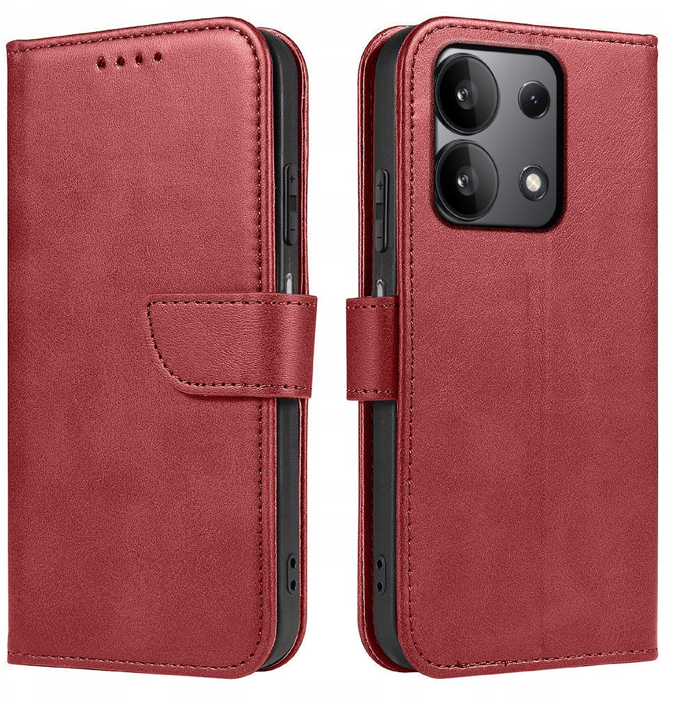 Etui do Xiaomi Redmi Note 13 Pro 4G Skórzane PORTFEL SKIN CASE + Szkło 9H