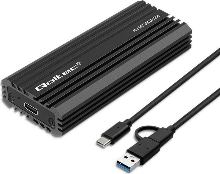 Kieszeń Qoltec Obudowa/kieszeń Qoltec NV2270 na dysk M.2 SSD | SATA | NVMe | USB-C | 2TB