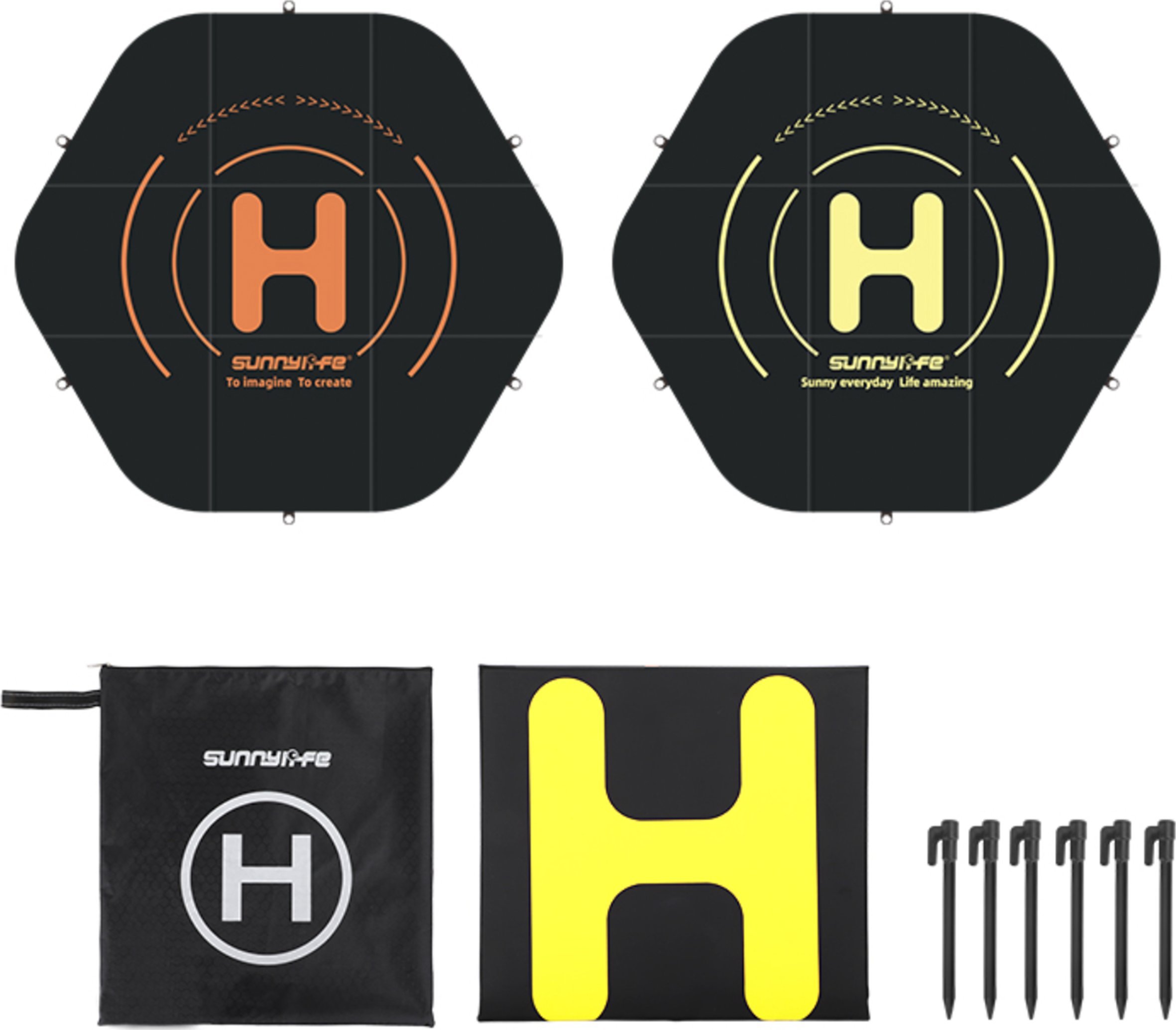 SunnyLife SZTYWNA SKŁADANA MATA LOTNISKO DO DRONA DJI AVATA / MAVIC 3 / MINI 3 PRO ITP. 110CM