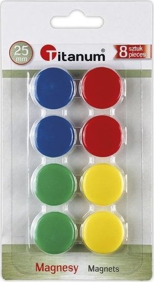 Magnesy do tablic 25 mm 8szt