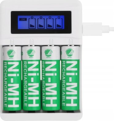 Ładowarka Deltaco USB Battery charger for 4xAA/AAA Ni-MH/N