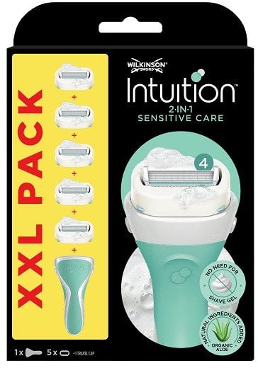 Skustuvo galvutės moterims Wilkinson Intuition Sensitive XXL, 5 vnt
