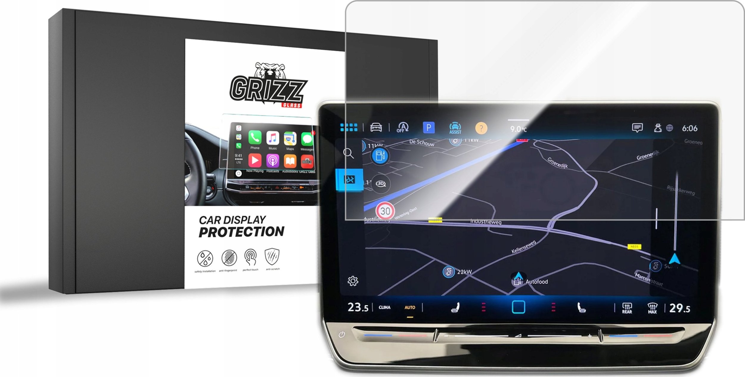 GrizzGlass Folia ceramiczna GrizzGlass CarDisplay Protection do Volkswagen VW Tiguan 3 15" 2024